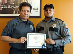 John M. Iervolino with Ronald D. Hightower, Sonoma County security officer of the year